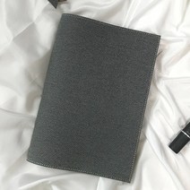 오브리즈 헤링본 북커버 북마크 세트 책보관 다이어리 자동차등록증커버, 챠콜그레이, 기본형