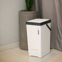 제이와이홀딩스 20리터 쓰레기통 손잡이 심플 휴지통 3컬러, 베이지