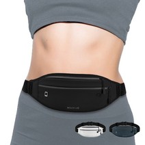 파우치랩 러닝벨트 방수 초경량 스포츠 힙색, 블랙
