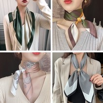 new 여성 실크쁘띠스카프 여성스카프 여자 플리츠스카프 방도 머플러 숄 간절기 목도리 반다나
