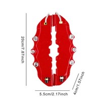 브레이크 캘리퍼 커버 캘리퍼 커버 빨간 자동차 디스크 브레이크 범용 스타일링 키트 휠 허브 수정용, 08 Red-S