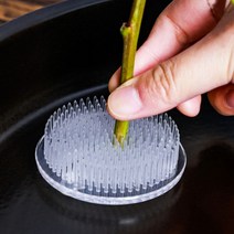 원형 꽃꽂이 생화 수반 고정 흡착식 침봉 DD-11682, 투명