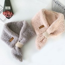 겨울 뽀글이 미니 숏 머플러 리본 양털 목도리 넥워머 쁘띠 목도리 남녀공용 여성 남성 털목도리