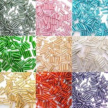 시드비즈 1.5*6mm 막대비드 한팩 100g 비즈공예, WB-01