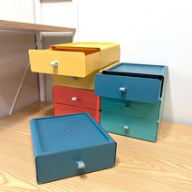 데코리타 책상 욕실 식탁 다용도 슬라이딩 미니 정리함, (세트 4p)책상 정리함, 옐로우 2p+오렌지 2p
