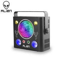 ALIEN LED DJ 디스코 스트로브 염색 매직 볼 32 패턴 레이저 프로젝터 무대 조명 효과 파티 댄스 크리스마스 웨딩 램프 4 인 1, 미국 플러그