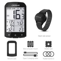 자전거 사이클 속도계 방수 lcd 백라이트 cycplus m1 gps 컴퓨터 무선 ipx6 ant+ 블루투스 링 액세서리 xoss strava, m1 h1