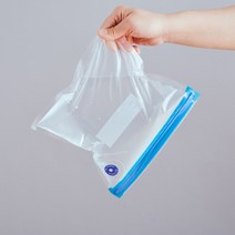 폴쿠치나 친환경 다회용 진공 포장 지퍼백 M 26x28cm, 60개