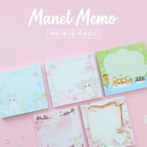 마넷 메모지 - 애니멀 05.벚꽃포메(식빵), 1개