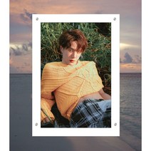 DIY 커플사진 연예인 굿즈 포토 투명 아크릴 퍼즐액자 주문제작, 프레임 흰색/투명 20 cm20 cm