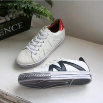 acontizo 여성운동화 천연가죽 스니커즈, 블랙+245