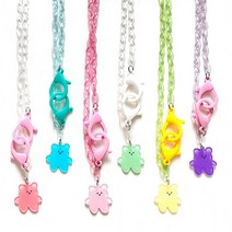 차니베어 곰돌이 아크릴 마스크 분실방지 목걸이 줄 끈 스트랩 개별포장, 1 핑크