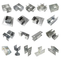 사각파이프조인트 100X100 각파이프조립식연결부속, 사각조인트 고정플레이트(중앙), 1개