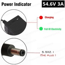 TANG POWER 54.6V 3A 리튬 배터리 충전기 54.6V3A 13S 48V 리튬 이온 배터리 팩 충전기에 전기 자전거 충전기, 01 DC 5.5x2.1, 02 EU