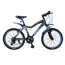 [지멘스 자전거] 시마노EN 알루미늄프레임 MTB 자전거 원터치변속21단 기계식디스크, 170cm, 베트24인치_크롬/블루(미조립박스)