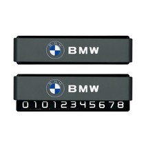 커스텀프로 프리미엄 로고 프린팅 듀얼 주차번호판, BMW, 다크그레이, 2개