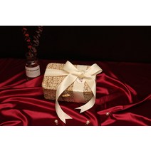케이스 여성 셀럽 고급 유럽식 결혼선물 신부들러리 포토박스, T03-26CMx16CMx10CM, C15-희게 닦다 색선물 케이스세트은색 리본