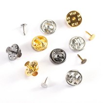 뱃지재료 옷고정핀 6종 침형 금속 뱃지 만들기, 골드캡 ４.５x８mm, 1개