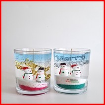 (9온즈 2개만들기) 눈사람-크리스마스 양초 젤캔들 키트 만들기(270ml/2), 복숭아, 핑크