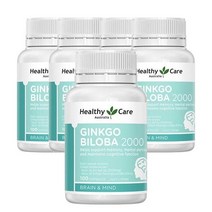 헬시케어 호주 Healthy Care Ginkgo Biloba 징코빌로바 2000mg 100캡슐, 5팩