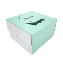 4429. 케익박스2호(15cm민트화이트)-상(하판별도) / 케익만들기 쿠키 머핀 케익 케익상자