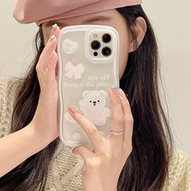 핫티몰 플라워 패턴 러블리 곰돌이 그립톡SET 휴대폰 케이스