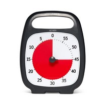 (국내 발송) (정품) 타임 타이머 플러스 60분 블랙 Time Timer plus 60 min 구글 비쥬얼 시계 visual watch 휴대용 손잡이 학습 육아 시험 공부 관리, 1개
