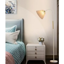 거실스탠드조명 침실스탠드 활장스탠드 스탠 딩조명, 화이트스틱 베이지 전구+사랑 APP 컨트롤 전구