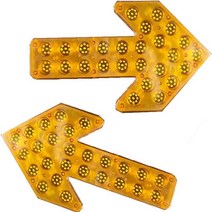 LED 작업 지시등 화물차 청소차 방향 경고등 램프, 투명한24v단일화살표350x200mm