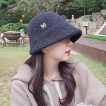 느와드코코 진주 겨울 방한 중년 여성 할머니 보넷 버킷햇 모자