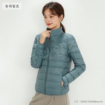 이지패딩 하이넥경량패딩여 빅사이즈캐주얼코트90화이트오리털 4D698