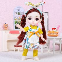 구체관절인형 마론 구관 인형 16cm 시뮬레이션 bjd 3d 눈 6 인치 갈색 머리 diy 드레스 13 움직일 수있는 관절 생일 선물 완구 157, 2, 인형과 옷