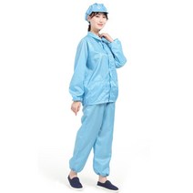 여름 가을 방진복 무진복 제전복 정전기 방지 방전복 남녀 방호복 래커복 블루 화이트 페인트 작업복, 화이트 후드 톱