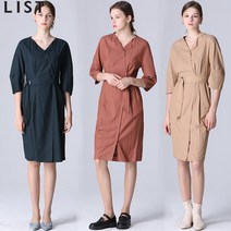 리스트 리스트 폴인 벨트 스트랩 원피스