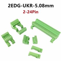 와이어 커넥터 레일 터미널 블록 1 세트 2-24 핀 2EDG-UKR-5.08mm 피치 5.08mm 나사 플매트 카펫 러그 인 딘 장착 대신, 03 4P