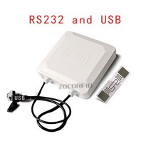 차량 관리용 30dbm 원형 안테나 RS232/485 WG26/34 TCP/IP 내장 8dBi UHF Rfid 리더 장거리, 04 RS232-USB