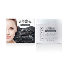 Body Drench 페이스 마스크 디톡스 블랙 차콜, 120ml, 1개