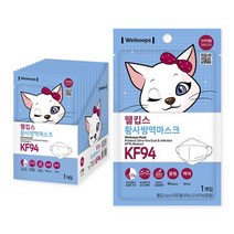 웰킵스 황사방역마스크 KF94 중형, 1개입, 60개, 백색