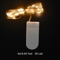 오래쓰는 1M 2M 3M LED 스트링 라이트 구리 와이어 방수 배터리 DIY 수지 몰드 도구 크리스마스 파티 웨딩 장식, [13] 3M-Warm White