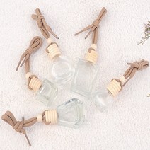 [미스릴리] 미니 디퓨저 공병 향수 유리 나무 뚜껑 글라스 용기, 기본, 다각형 8ml