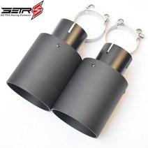 배기 머플러 팁자동차 105mm 아웃렛 샌드블라스트 엔드 머플러 파이프 플랫 알루미늄 매트 블랙 싱글 레이, 08 70-105mm
