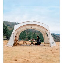 와이피 스크린하우스 8 -10인용 캠핑텐트 대형 개방식텐트 돔텐트 거실형 420x420x230cm, 아이보리