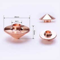 레이저커팅기 마킹기 라벨인쇄기 각인기 Condello D28-A 이중 단일 레이어 섬유 절단 노즐 Precitec HANS W, 01 D28-A-S_07 2.5mm