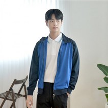 지앤제이 투배색 래글런 져지 5colors (남여공용) 점, 곤색-소라_L