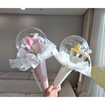 레터링 설 용돈 유치원 초등학생 졸업 입학 환갑 어버이날 선물 꽃 풍선, 다알리아(핑크), 진골드(유광)
