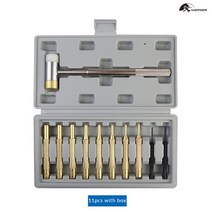 Gunsmithing강철 펀치와 해머 벤치 블록 롤 핀 펀치 세트 포함 단단한 재료로 만든 도구, 11pcs with box