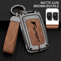 아연 합금 자동차 키 케이스 렉서스 F 스포츠 원격 제어 보호기 ES GS IS LX NX RX Sport 커버 액세서리, A Style Gun Brown