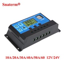 태양 전지 패널 충전 컨트롤러 레귤레이터 컬렉터 30A 12V-24V 자동 5V 납산 배터리용 듀얼 USB 디스플, 02 20A_01 12V  24V  AUTO