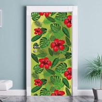 현관문 리폼 시트지그린 트로피칼 그라데이션, 없음