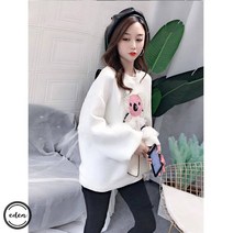 레이스맨투맨 빅사이즈 맨투맨 프릴 배색 레이스 여성